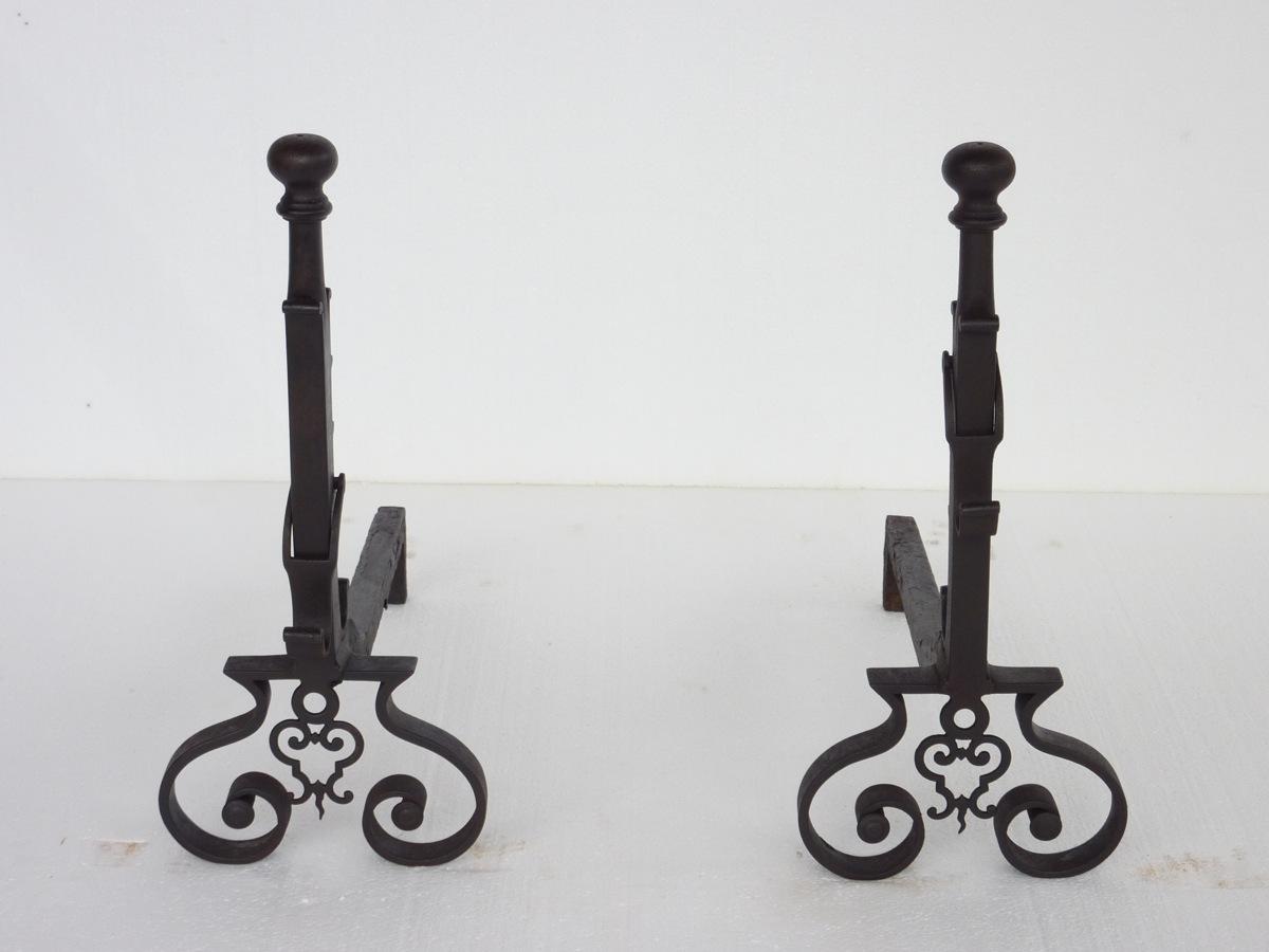 Antique andiron  - Wrought iron - Louis XV - XVIIIthC.