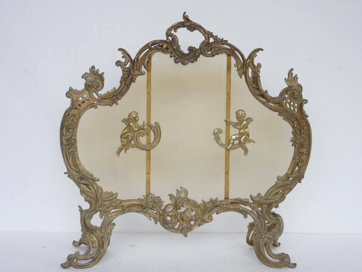 Fire Screen  - Bronze - Louis XV - XXthC.