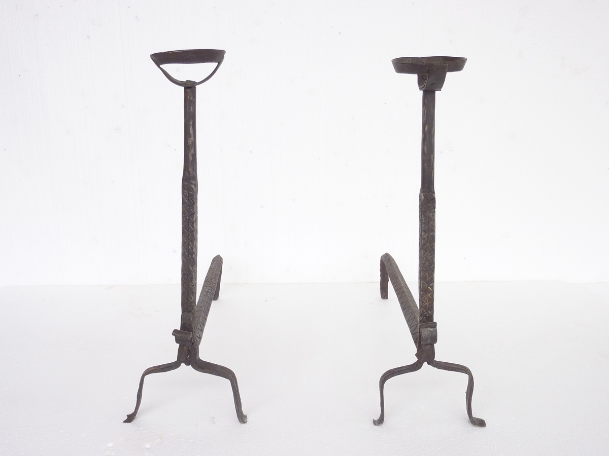 Antique andiron  - Wrought iron - Gothic - XVIthC.