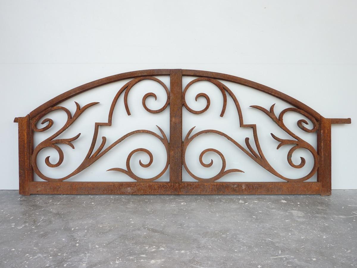 Antique gate pediment  - Wrought iron - Haussmannien - XIXthC.