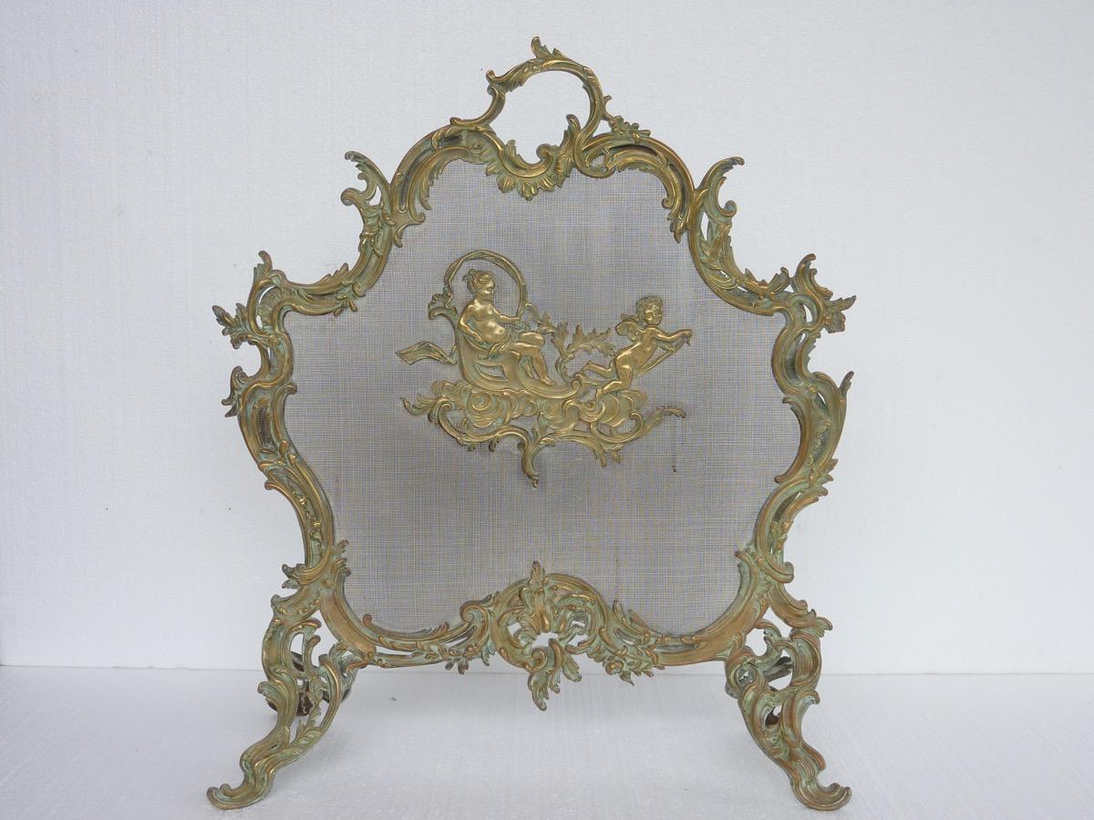 Fire Screen  - Bronze - Louis XV - XIXth C.